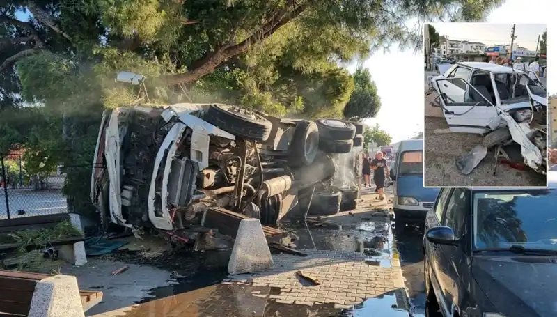 Freni Patlayan Kamyon, Trafik Işığında Otomobilleri Biçti: Korkunç Kaza Anları