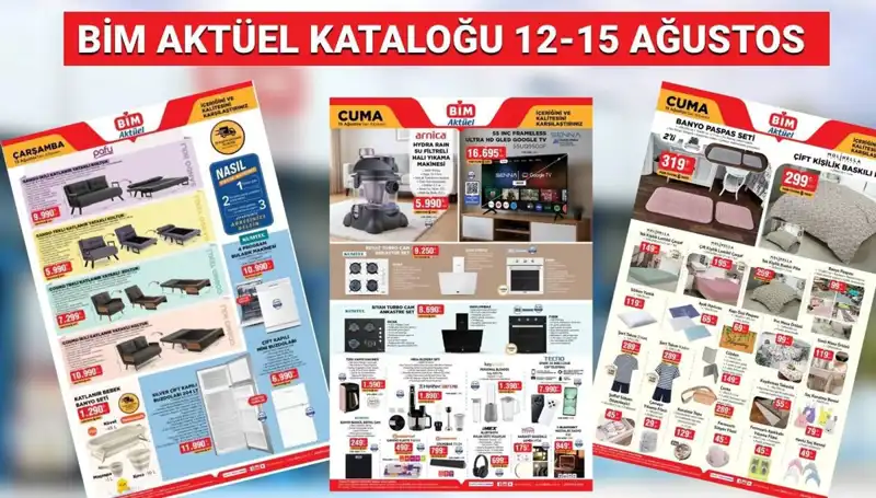 BİM Aktüel Kataloğu: 12-15 Ağustos’ta Dikkat Çeken Ürünler Rafta!
