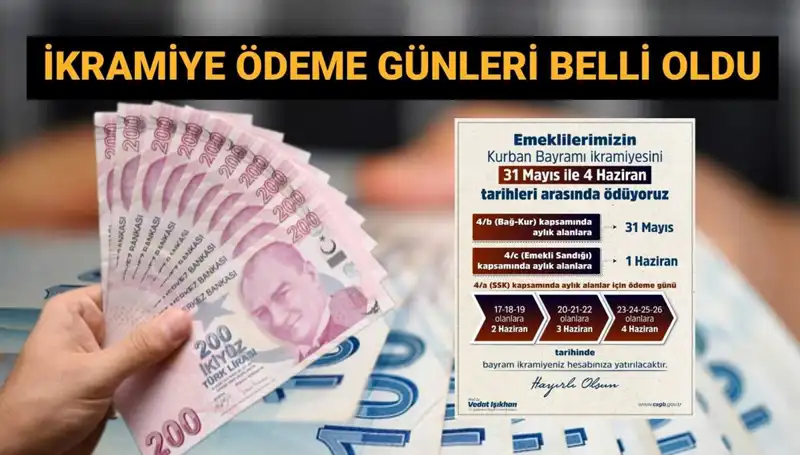Emeklilerin Bayram İkramiyeleri Hesaplara Geçiyor: Ödeme Günleri Açıklandı!