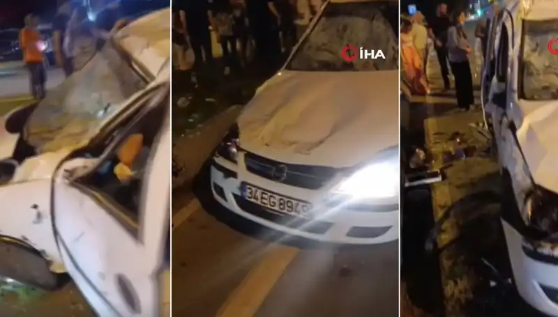 İstanbul Sahil Yolunda Şans Eseri Ucuz Atlatılan Kaza Anları!